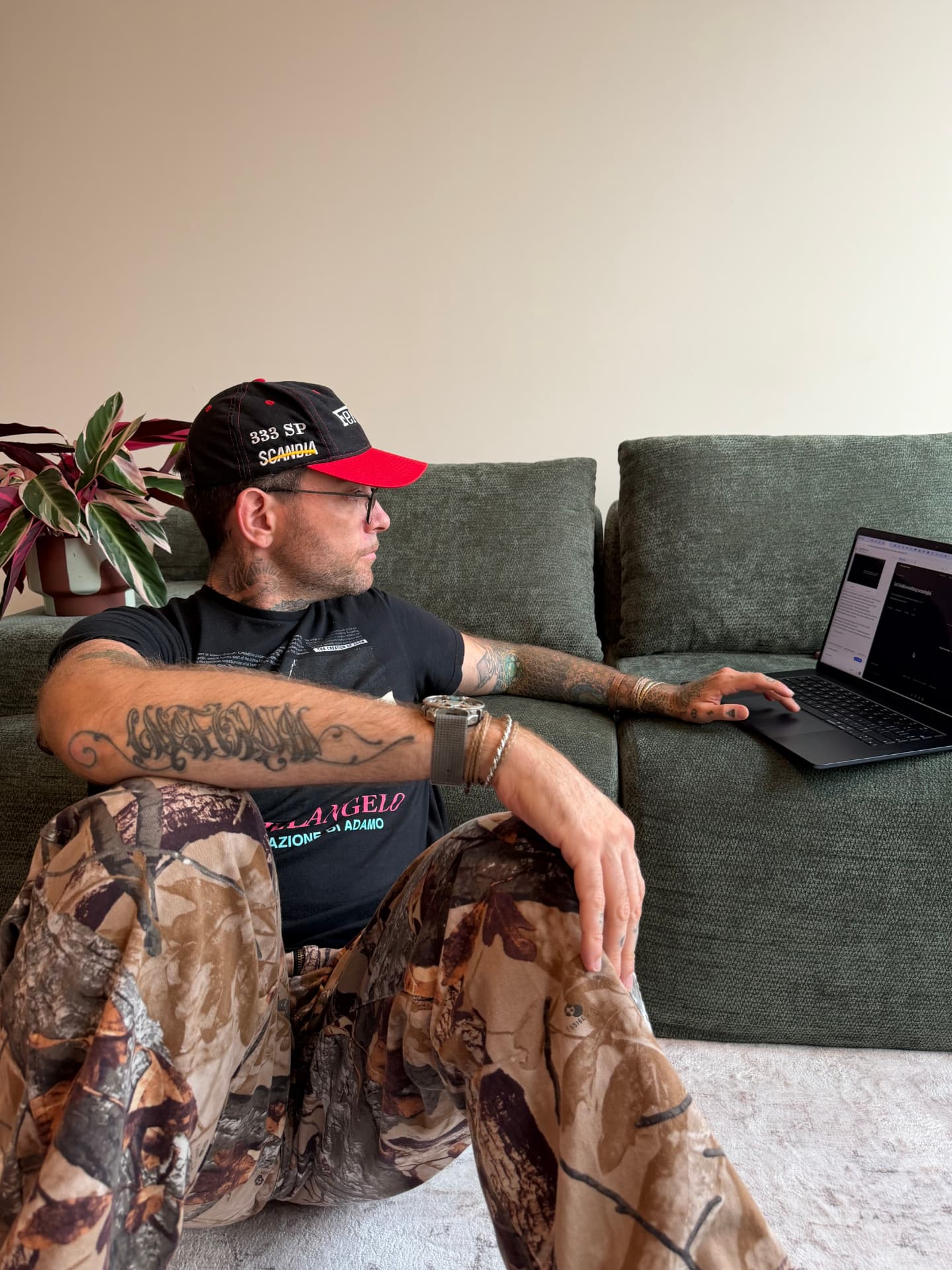 Alexander Easley working through client strategy from home